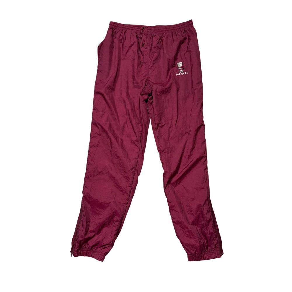 Vintage MSU Bulldogs Windbreaker Track Pants XL Nylon Y2K College Athletic